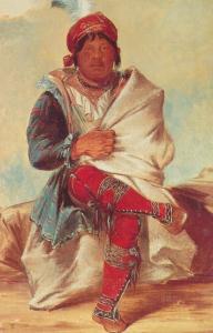 Seminole Indian War Chief Mick-E-No-Pah (Postcard of George Catlin Painting)