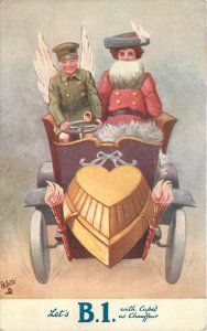Postcard C-1910 Auto Romance Cupid Tuck 22-12193