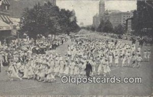Children Marching, Washington D.C., USA Parade 1917 internal creases, postal ...