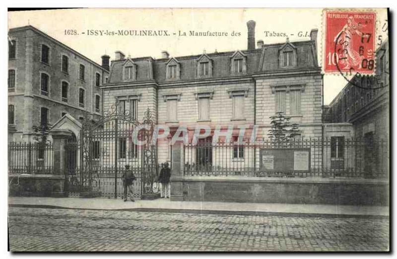 Old Postcard Issy les Moulineaux The Tobacco Factory