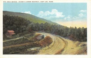 LEE, Massachusetts MA  BIG ARCH BRIDGE~Jacob's Ladder Roadway  ca1920's Postcard