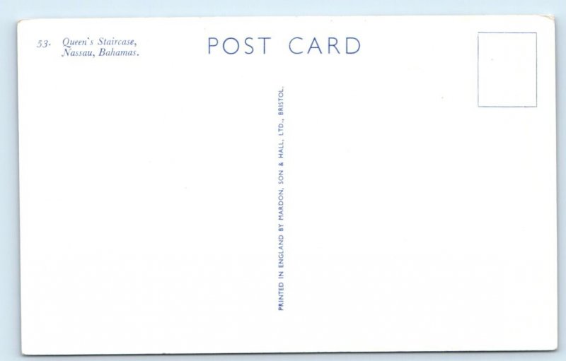 Queen's Staircase - Nassau BAHAMAS Postcard
