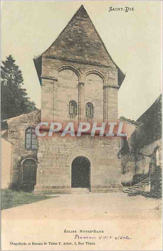 Old Postcard Saint Die Church of Our Lady