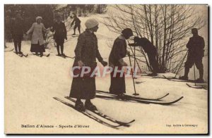 Old Postcard of Sports & # 39hiver Ski Ballon d & # 39Alsace