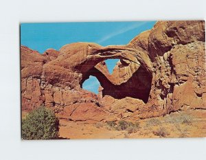 Postcard Double Arch, Arches National Monument, Moab, Utah