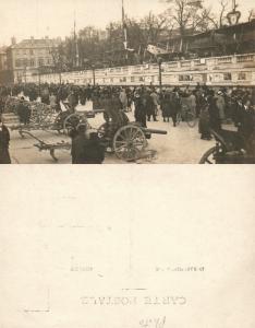 CAPTURED GERMAN PLANES & CANNONS WWI FRENCH REAL PHOTO POSTCARD ANTIQUE RPPC 