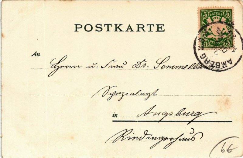 CPA AK Amberg - Castle Scene GERMANY (962870)