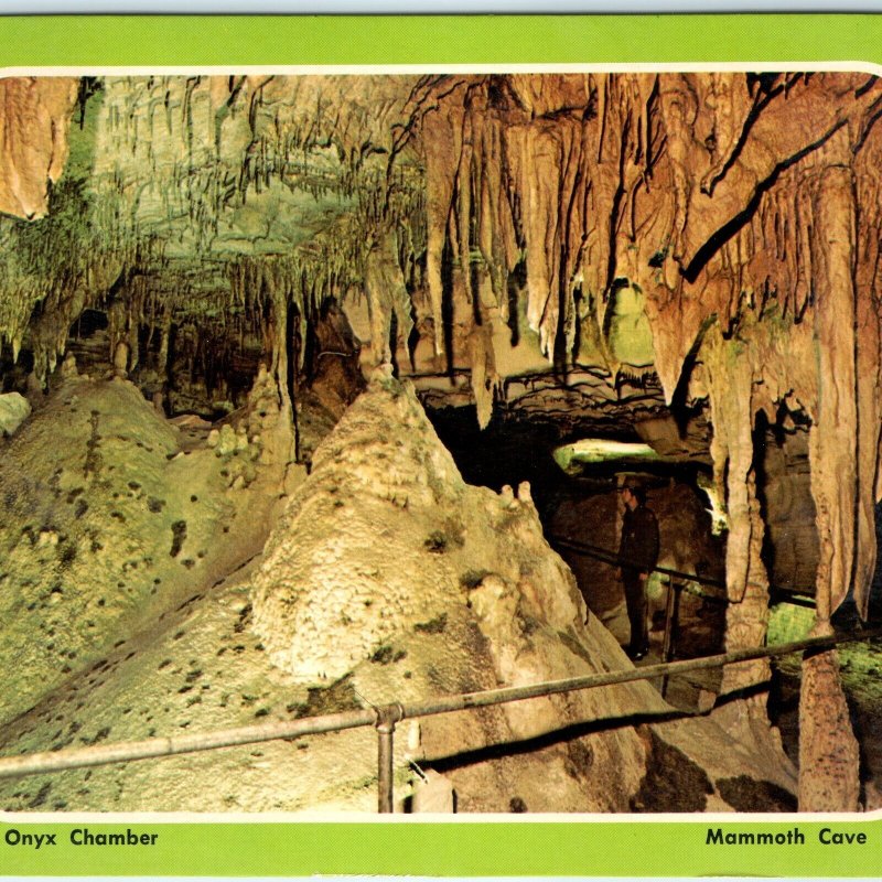 c1977 Mammoth Cave KY Onyx Chamber Stalagmites Stalactites Cavern LG PC 8O