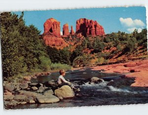 Postcard Cathedral Rock in Lower Oak Creek Canyon Arizona USA