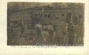 Real Photo, Kingsland, IN, USA 43 people Killed Sept 21st, 1910 Train Station...
