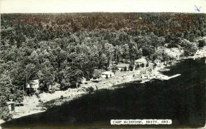 Britt Ontario Canada birdseye Camp McIntosh RPPC Photo Postcard 21-10618