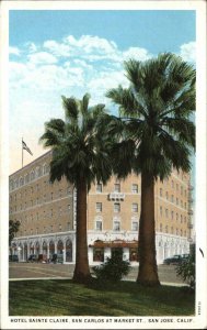 San Jose California CA Hotel Store Storefront 1910s-30s Postcard