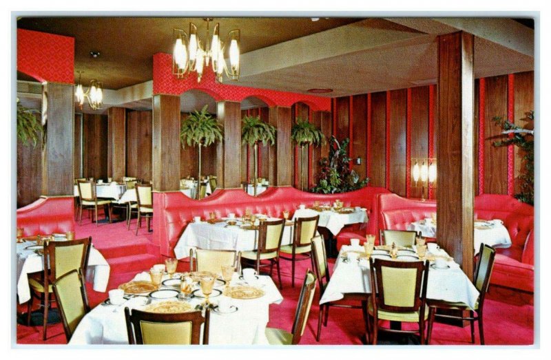 BOISE, Idaho ID ~ Terrace Dining Room THE DOWNTOWNER c1960s Roadside Postcard