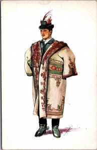 Hungary Csikos Toh Andras Traditional Clothing Vintage Postcard C112