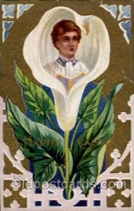 Fantasy Flower People 1910 crease right top corner, corner wear