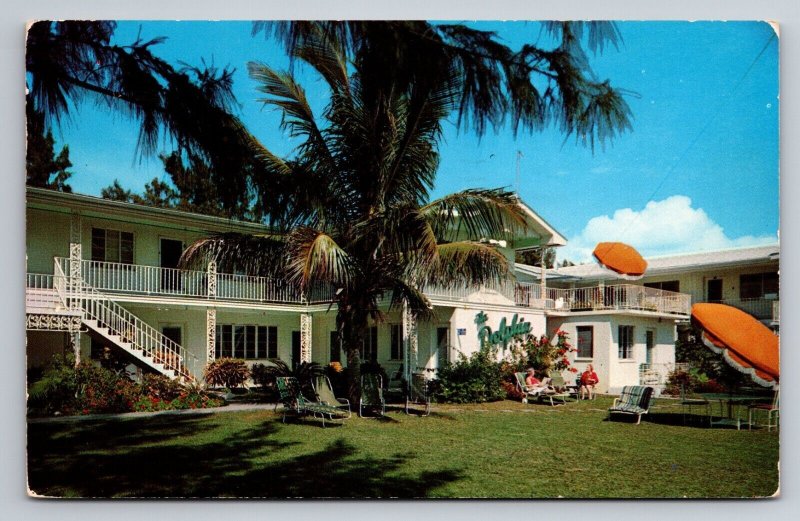 The Dolphin Hotel St. Petersburg Beach Florida Vintage Posted 1955 Postcard