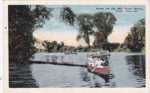 Iowa Sioux City Canoeing On The Big Sioux River 1916