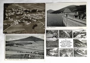 Vintage Postcard Lot of 16 European Interest Sites Color and Black/White RPPC