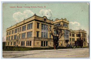 Princeton Illinois IL Postcard Lincoln Manual Training School Building 1910