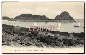 Old Postcard Cancale Cancale rock