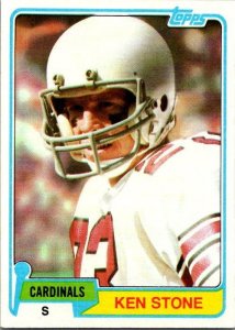 1981 Topps Football Card Ken Stone St Louis Cardinals sk60125