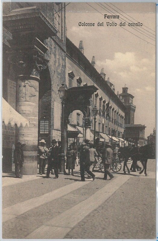 49498 VINTAGE POSTCARD - FERRARA city - COLUMNS of the FACE OF THE HORSE-