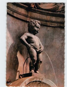 Postcard Manneken-Pis, Brussels, Belgium