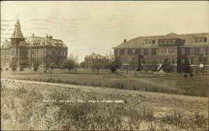 Grand Island NE Baptist College c1912 Used Real Photo Postcard