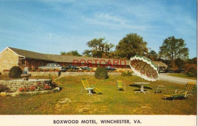 BOXWOOD MOTEL south of WINCHESTER, VA. on US 11. Mr & Mrs Curtis Money