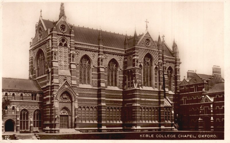 Vintage Postcard Keble College Extraordinary Chapel Oxford England 