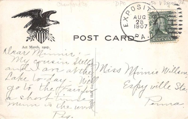 Exposition Park Pennsylvania Bathing Pavilion Vintage Postcard AA61004