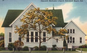 Vintage Postcard 1958 Epworth Methodist Church Parish Rehoboth Beach Delaware DE