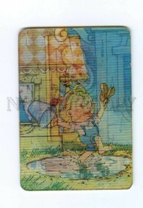 487094 USSR 1982 Sazonova cartoon Oh and Ah lenticular 3D Pocket CALENDAR