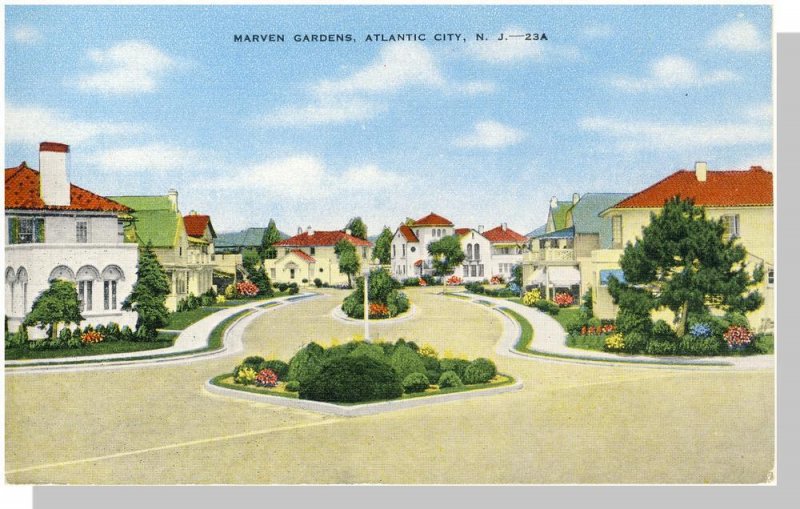 Atlantic City, New Jersey/NJ Postcard, Marven Gardens, Monopoly Game