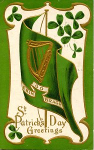 Greeting - St Patrick's Day        (embossed, gold)