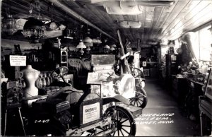 Real Photo PC Early Automobiles and Objects Cleveland Museum Calumet Michigan