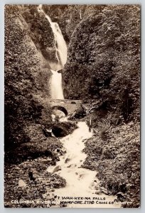 RPPC Wah-Kee-Na Falls Columbia River Highway Oregon Postcard B42