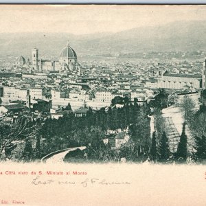 c1900s UDB Florence, Italy Panorama Duomo Palazzo Vecchio Miniato al Monte A342