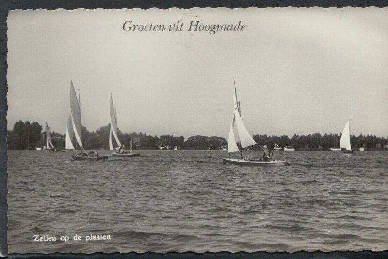 Netherlands Postcard - Groeten Uit Hoogmade - Zeilen Op De Plassen  T3046