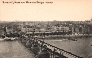 Somerset House and Waterloo Bridge,London,England,UK