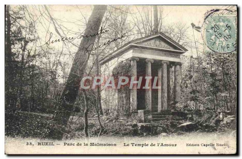 Old Postcard Rueil Park Mamaison Temple of & # 39amour