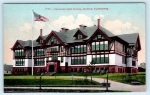 SEATTLE, Washington WA ~ FRANKLIN HIGH SCHOOL ca 1910s   Postcard