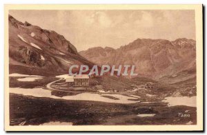 Old Postcard Alpine Road Pass Cayolle and Refuge