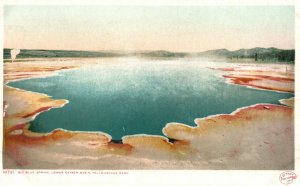 Wyoming, Lower Geyser Basin Yellowstone Park, Big Blue Spring, Vintage Postcard