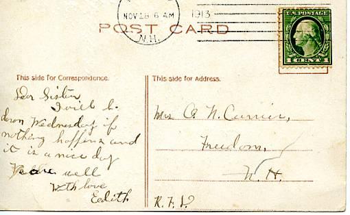 NH - North Conway. Memorial Hospital, circa 1913 