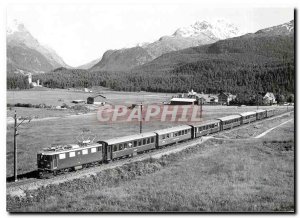 Postcard Modern Tram Ge 4 April 1609 Linard down with a direct train from Cel...