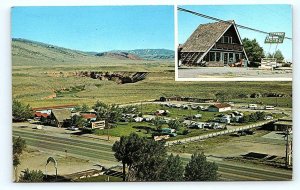 CODY, WY Wyoming ~ GATEWAY MOTEL & CAMPGROUND c1970s Roadside Postcard