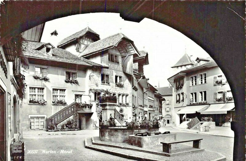 MURTEN MORAT SWITZERLAND~1961 PHOTO POSTCARD