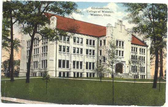 Gymnasium, College of Wooster, Wooster, Ohio, OH, Divided Back