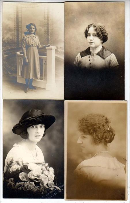 4 - RPPC, Women Cards